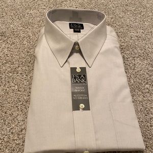 Joe. A. Bank Grey Travelers collection dress shirt